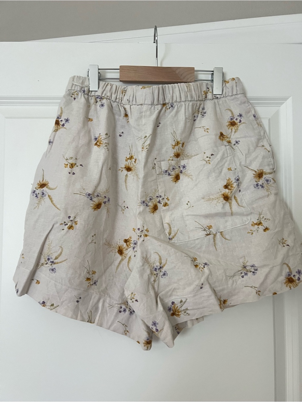 H&M High-Rise Linen-Blend Shorts - Picture 4 of 6